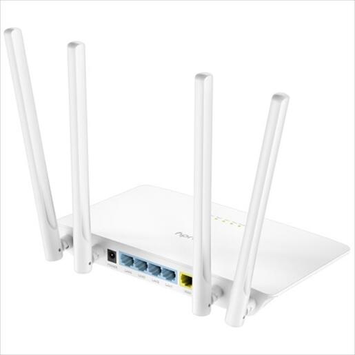 NET ROUTER WIRELESS DUAL BAND AC1200 CUDY WR1200, w/4 antennas, 1x WAN 10/100 port, 4x LAN 10/100 ports