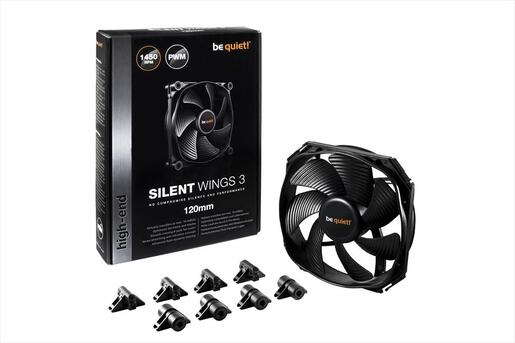 COOLERS CASE FAN 120mm BE QUIET! SILENT WINGS 3 PWM 1.450rpm, DURABLE FLUID-DYNAMIC BEARING, BL066
