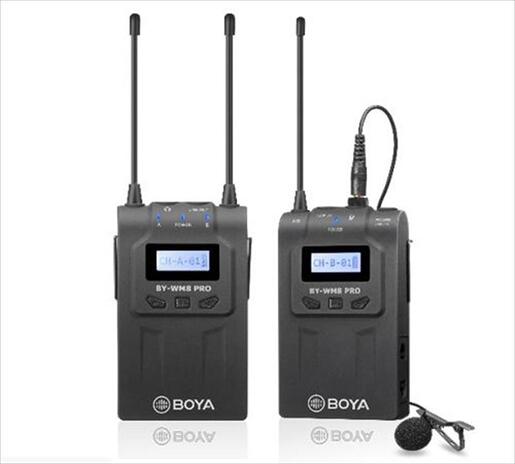 MICROPHONE WIRELESS SYSTEM BOYA UHF Dual-Channel, up to 100m, BY-WM8 Pro-K1