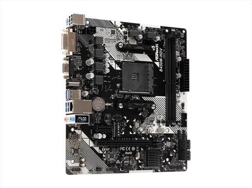 MB AM4 B450M-HDV R4.0 ASROCK 2xDDR4 3200Mhz(O.C), 1xPCIex16,1xPCIex1, HDMI,DVI-D,D-Sub,4xSATAIII,1xM.2,6xUSB 3.1 Gen1