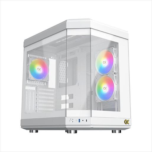 CASE XIGMATEK ATX mid-Tower CUBI ARCTIC WHITE w/3xTG, 6x120mm Z20A  Arctic ARGB Galaxy II Fan Control Kit,USB type C, EN41983