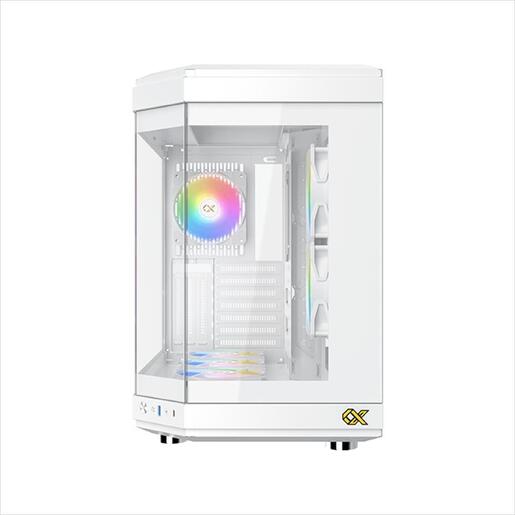 CASE XIGMATEK ATX mid-Tower CUBI ARCTIC WHITE w/3xTG, 6x120mm Z20A  Arctic ARGB Galaxy II Fan Control Kit,USB type C, EN41983