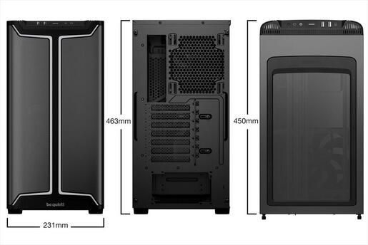 CASE BE QUIET! ATX Mid-Tower Pure Base 501 DX, 3x140mm Pure Wings 3, ARGB Front Strip, Black BGW76