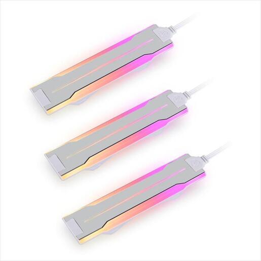 SIDE ARGB KIT (Triple Pack) FOR LIAN LI PERFORMANCE FANS (UNI FAN P28 ; GA ll Trinity Performance 360 AIO fans), White P28ARGB-W