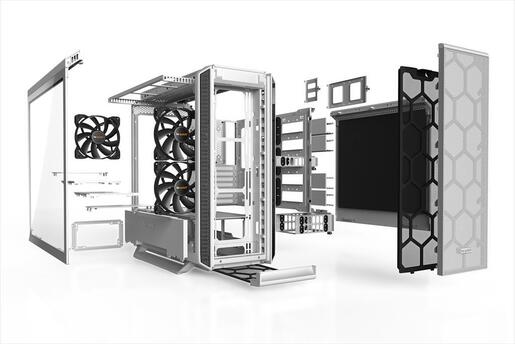 CASE BE QUIET! ATX Mid-Tower Silent Base 802, 3x140mm Pure Wings 2 PWM,Fan controller, Extra thick insulation mats, w/WINDOW, White BGW40