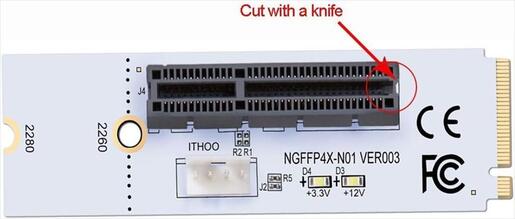 CONVERTOR M.2 NGFF TO PCI-E (x4) P-NGFF4X-N01 SATA