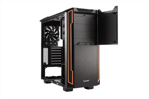 CASE BE QUIET! ATX Mid-Tower Silent Base 600, 1x120mm & 1x140mm Pure WIngs 2, Fan controller, w/WINDOW and OD DVD slot, Orange, BGW05