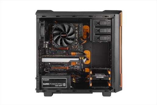 CASE BE QUIET! ATX Mid-Tower Silent Base 600, 1x120mm & 1x140mm Pure WIngs 2, Fan controller, w/WINDOW and OD DVD slot, Orange, BGW05
