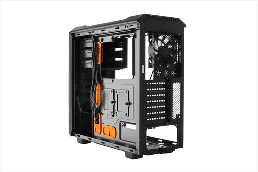 CASE BE QUIET! ATX Mid-Tower Silent Base 600, 1x120mm & 1x140mm Pure WIngs 2, Fan controller, w/WINDOW and OD DVD slot, Orange, BGW05