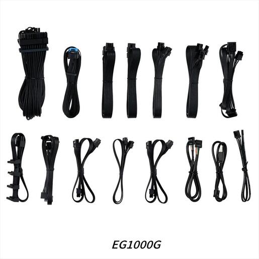 PSU 1000W LIAN LI EDGE EG1000G 80+ GOLD PCIe 5.1 (L-Shape, w/x4 USB 2.0 headers), FULL MODULAR Black