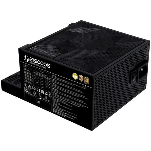 PSU 1000W LIAN LI EDGE EG1000G 80+ GOLD PCIe 5.1 (L-Shape, w/x4 USB 2.0 headers), FULL MODULAR Black