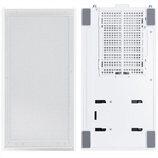 CASE LIAN LI ATX SUP01W WHITE, 3-side MESH, Small Tower w/ Tempered glass, dual ARGB STRIPS, PCIE 4.0 RISER, 3x 120mm PWM fans, USB 3.1 TYPE-C