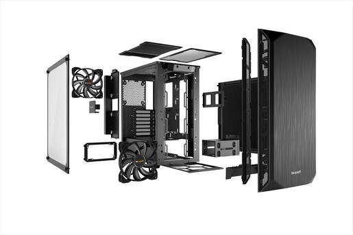 CASE BE QUIET! ATX Mid-Tower Pure Base 500, 2x140mm Pure Wings 2, Extra thick insulation mats,w/WINDOW, Black BGW34