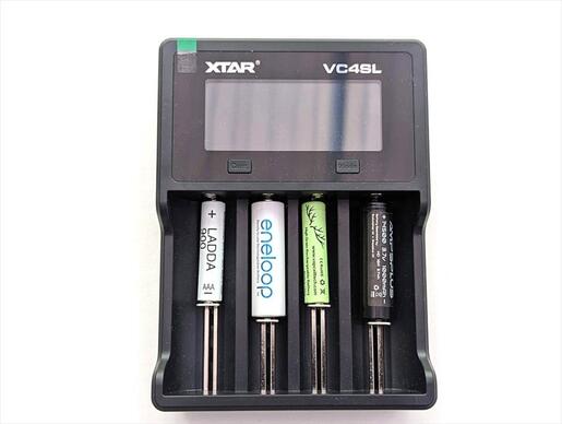 Battery CHARGER XTAR VC4SL w/4xAA, AAA,CR123, LCD DISPLAY, TYPE-C