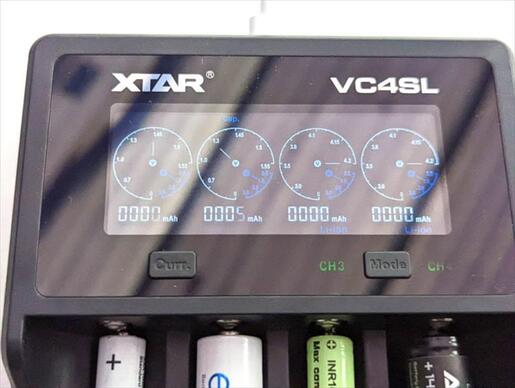 Battery CHARGER XTAR VC4SL w/4xAA, AAA,CR123, LCD DISPLAY, TYPE-C