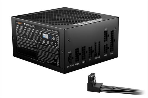 PSU 1000W BE QUIET! POWER ZONE 2 80 Plus PLATINUM FULL MODULAR, w/ 90° angled 12V-2x6, BP008EU