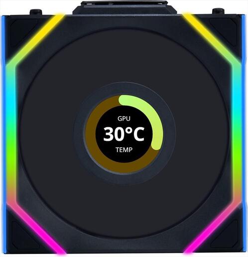 COOLERS CASE FAN 3x120mm LIAN LI UNI FAN SL w/ L-Wireless controller, LCD 120 Reverse Blade A-RGB PWM, Black, 12RSLLCD1W3B