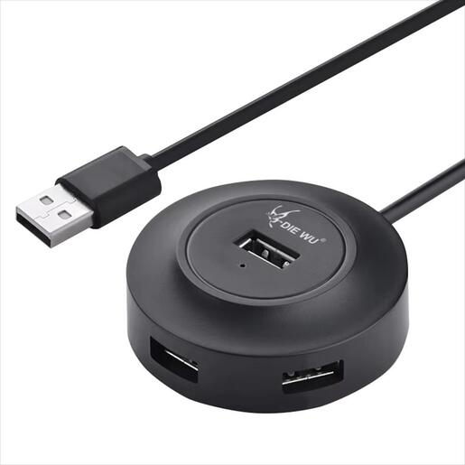 USB HUB 2.0 4PORT, TXD105-2 Black w/1,5m cable