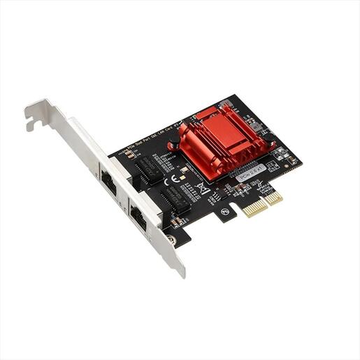 NET LAN PCIe 10/100/1000Mbs 2port server, DIEWU TXA094, Chipset: Intel 82575 & 6, LP