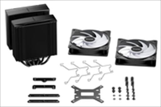 COOLERS CPU BE QUIET! PURE ROCK PRO 3 LX BLACK, 6 heatpipes 6mm, 2x Light Wings LX 120mm ARGB PWM fan, TDP 250W, BK043