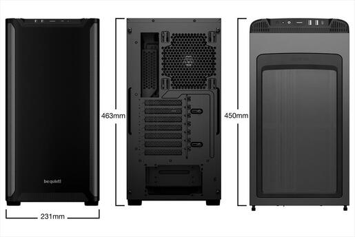 CASE BE QUIET! ATX Mid-Tower Pure Base 501, 2x140mm Pure Wings 3, Black BG073