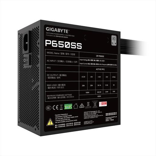 PSU 650W GIGABYTE P650SS 80 PLUS SILVER, GP-P650SS