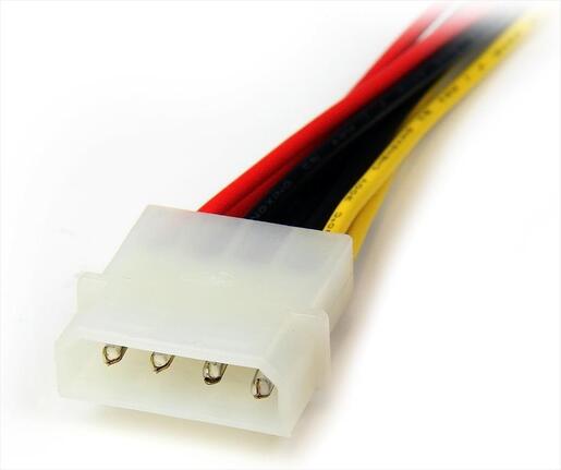 CONVERTOR MOLEX (M) TO 2x SATA POWER (F)