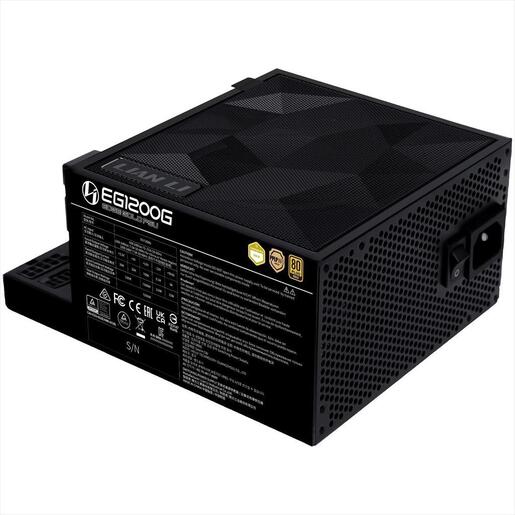PSU 1200W LIAN LI EDGE EG1200G 80+ GOLD PCIe 5.1 (L-Shape, w/x4 USB 2.0 headers), FULL MODULAR Black