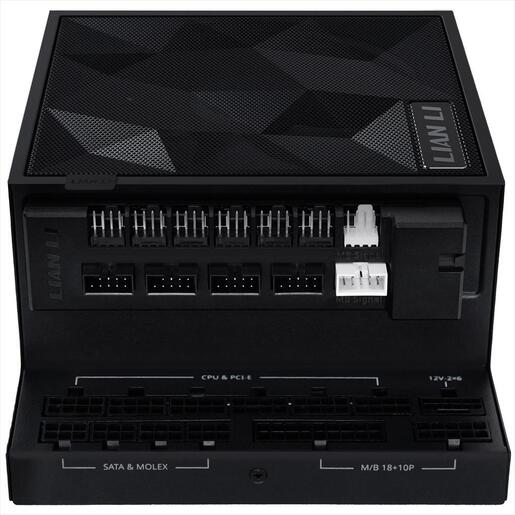 PSU 1200W LIAN LI EDGE EG1200G 80+ GOLD PCIe 5.1 (L-Shape, w/x4 USB 2.0 headers), FULL MODULAR Black