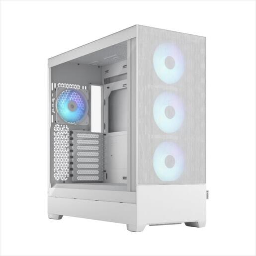 CASE FRACTAL DESIGN E-ATX Mid-Tower Pop XL Air RGB White, 4x120mm Aspect 12 RGB, w/WINDOW, Front Mesh, FD-C-POR1X-01