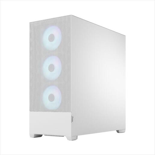 CASE FRACTAL DESIGN E-ATX Mid-Tower Pop XL Air RGB White, 4x120mm Aspect 12 RGB, w/WINDOW, Front Mesh, FD-C-POR1X-01
