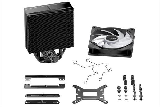 COOLERS CPU BE QUIET! PURE ROCK 3 LX BLACK, 4 heatpipes 6mm, Light Wings LX 120mm ARGB PWM fan, TDP 190W, BK040