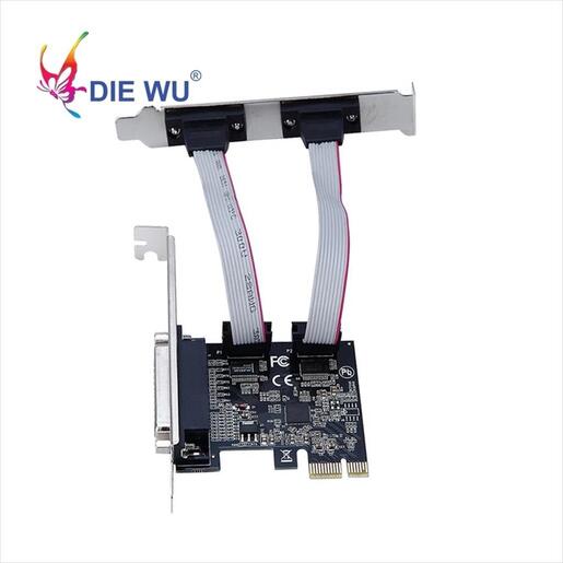 CONVERTOR PCI-E TO COM X2 + 1x PARALLEL, TXB076, Chipset:mos99100