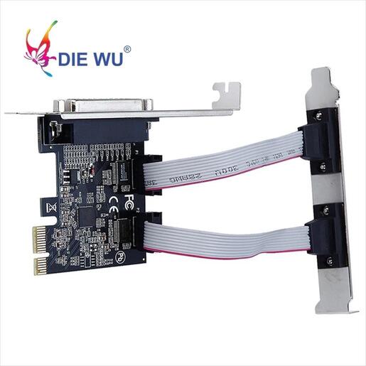 CONVERTOR PCI-E TO COM X2 + 1x PARALLEL, TXB076, Chipset:mos99100
