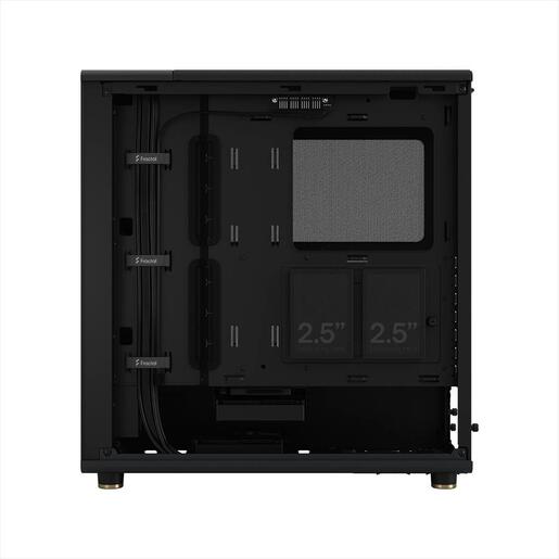 CASE FRACTAL DESIGN ATX Mid-Tower NORTH, 2x140mm Aspect 4-pin PWM fans, w/WINDOW, Side Mesh+Front wood panel, Charcoal Black, FD-C-NOR1C-01