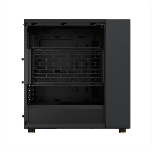 CASE FRACTAL DESIGN ATX Mid-Tower NORTH, 2x140mm Aspect 4-pin PWM fans, w/WINDOW, Side Mesh+Front wood panel, Charcoal Black, FD-C-NOR1C-01