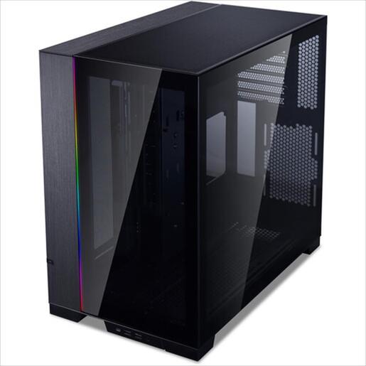 CASE LIAN LI E-ATX O11 DYNAMIC EVO Mid-Tower w/2x Tempered glass, ARGB Front strip, Black, O11DEX