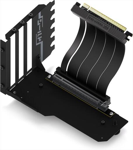 GPU VERTICAL BRACKET KIT EZDIY-FAB SHIELD PCIe 16x Gen4 w/RISER CABLE 115mm, 90° Black