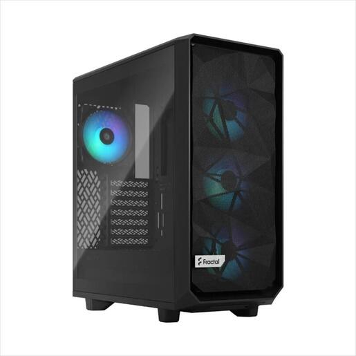 CASE FRACTAL DESIGN ATX Mid-Tower MESHIFY 2 COMPACT RGB, 4x120mm Aspect 12 RGB PWM fans,w/WINDOW, Black TG Light Tint, Front Mesh, FD-C-MES2C-06