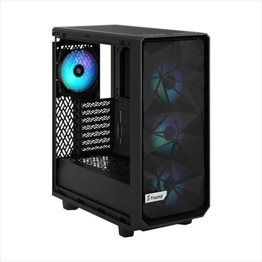 CASE FRACTAL DESIGN ATX Mid-Tower MESHIFY 2 COMPACT RGB, 4x120mm Aspect 12 RGB PWM fans,w/WINDOW, Black TG Light Tint, Front Mesh, FD-C-MES2C-06