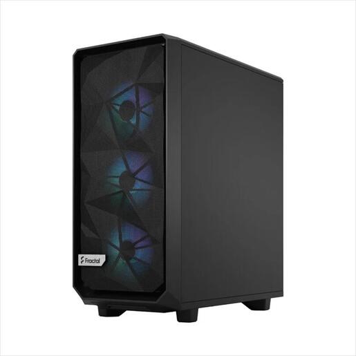CASE FRACTAL DESIGN ATX Mid-Tower MESHIFY 2 COMPACT RGB, 4x120mm Aspect 12 RGB PWM fans,w/WINDOW, Black TG Light Tint, Front Mesh, FD-C-MES2C-06