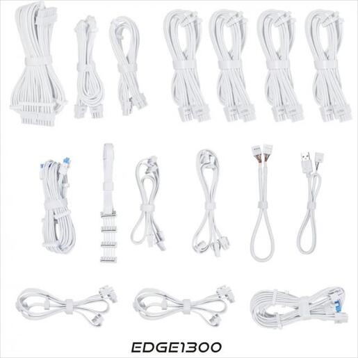 PSU 1300W LIAN LI EDGE EG1300  80+ PLATINUM, PCIe 5.1 (L-Shape, w/x4 USB 2.0 headers), FULL MODULAR White