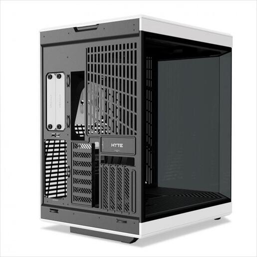CASE HYTE E-ATX Mid-Tower Y70, x2 Tempered glass, w/riser 4.0 cable, USB 3.2 Type C, Black/White, CS-HYTE-Y70-BW