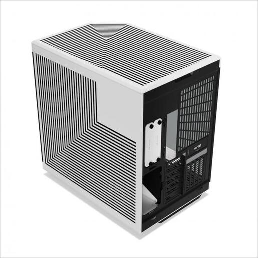 CASE HYTE E-ATX Mid-Tower Y70, x2 Tempered glass, w/riser 4.0 cable, USB 3.2 Type C, Black/White, CS-HYTE-Y70-BW