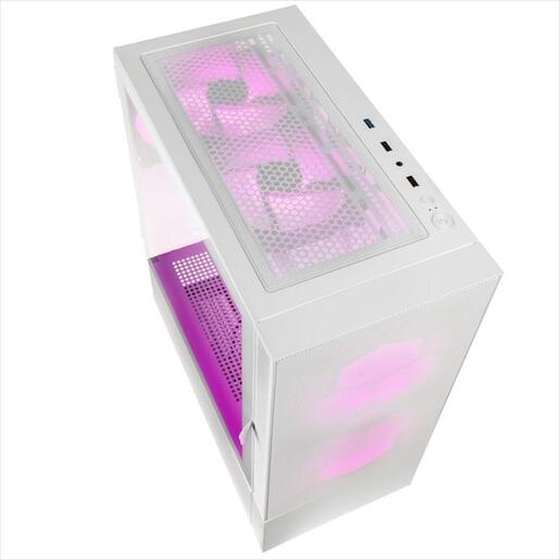 CASE KOLINK ATX OBSERVATORY MX Mesh ARGB w/Tempered glass, 2x140mm, 3x120mm UMBRA A-RGB fan, white