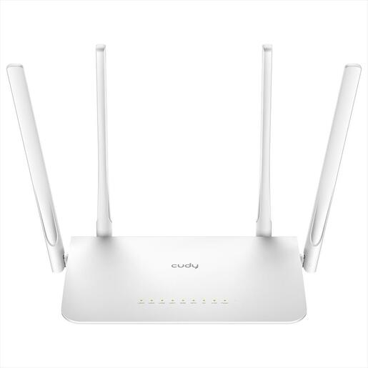 NET ROUTER WIRELESS DUAL BAND AC1200 CUDY WR1300, w/4 antennas, 1x WAN 100/1000 port, 4x LAN 100/1000 ports