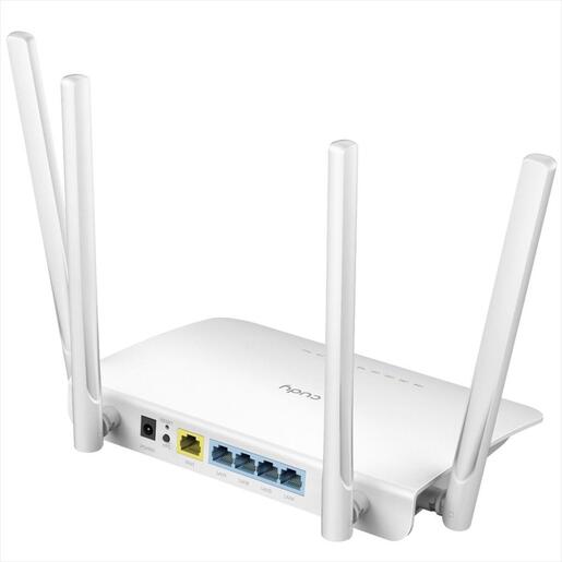 NET ROUTER WIRELESS DUAL BAND AC1200 CUDY WR1300, w/4 antennas, 1x WAN 100/1000 port, 4x LAN 100/1000 ports