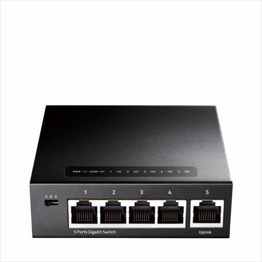 NET Switch CUDY 5-port Gigabit GS105, metal