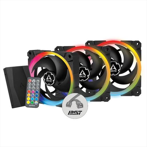 COOLERS CASE FAN 120mm ARCTIC BIONIX P120 PWM PST A-RGB Pack of 3 (3x120mm) + Controller 2300 RPM BLACK ACFAN00156A
