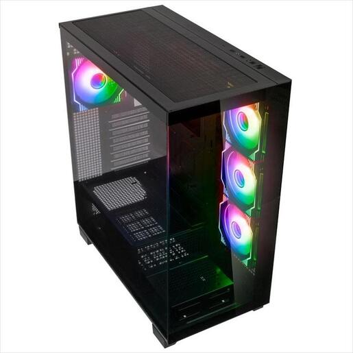 CASE KOLINK E-ATX Unity Arena ARGB Mid Tower Showcase w/Tempered glass, 4x120mm UMBRA PWM A-RGB fan, black